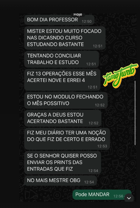 Depoimento de aluno