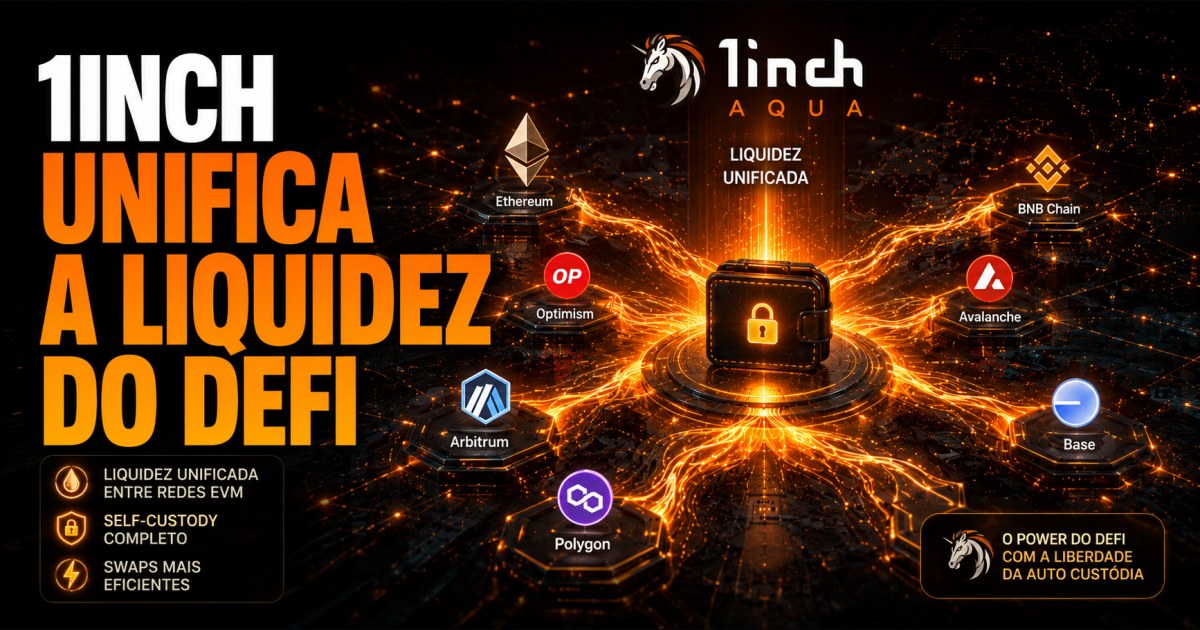 1inch lança Aqua para unificar liquidez em 13 redes e mudar funcionamento do DeFi