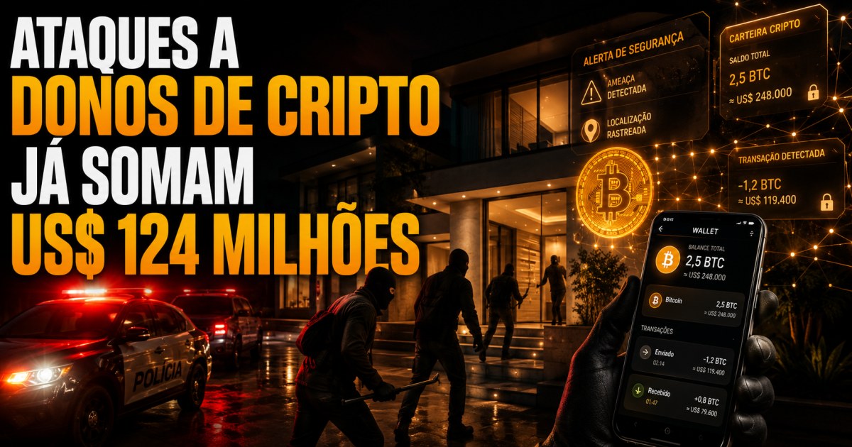 Ataques físicos contra investidores de criptomoedas expõem US$ 124 milhões no 1º semestre de 2026