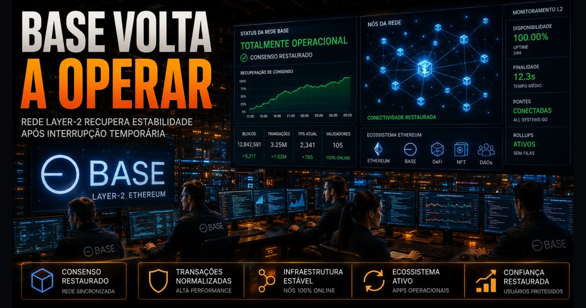 Base retoma operações após falha de consenso; rede promete relatório completo do incidente