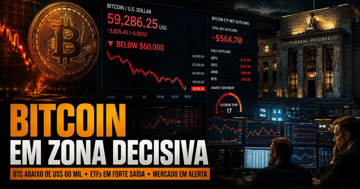 Bitcoin entra em semestre decisivo após pior mês em 4 anos; analistas monitoram suporte dos US$ 60 mil