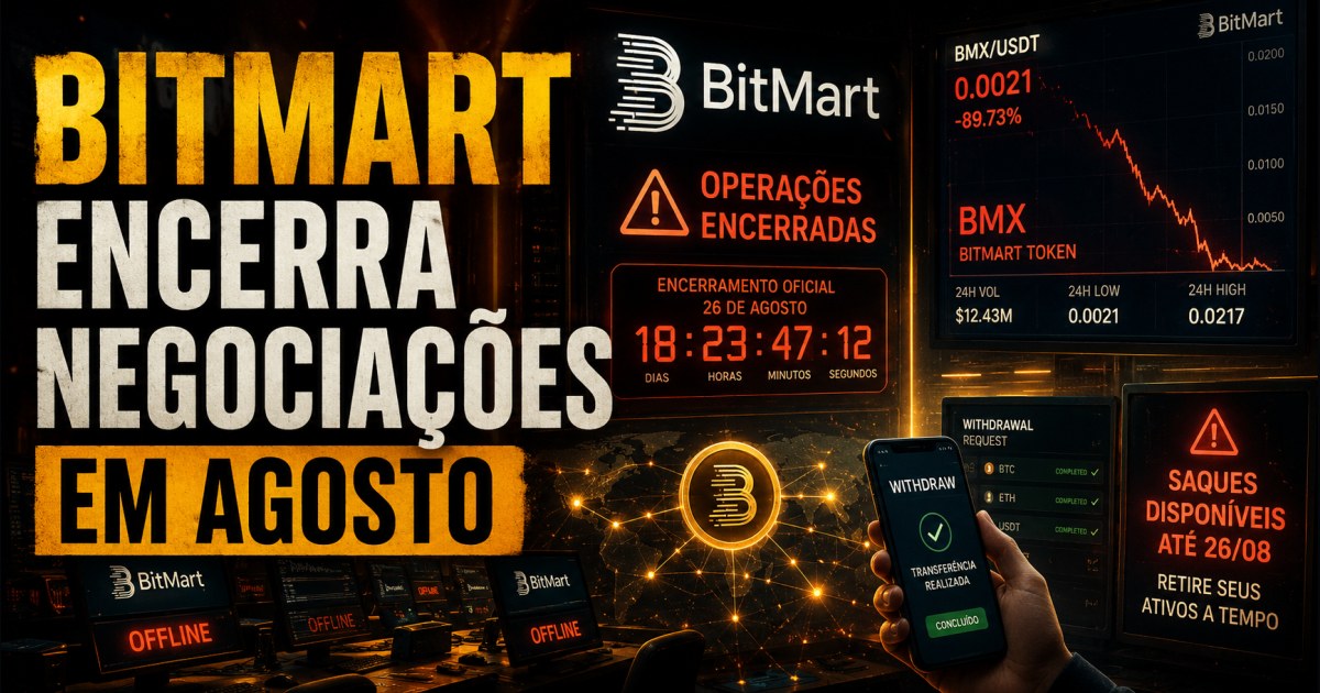 BitMart encerrará negociações em 26 de agosto; veja os prazos para retirada de criptoativos