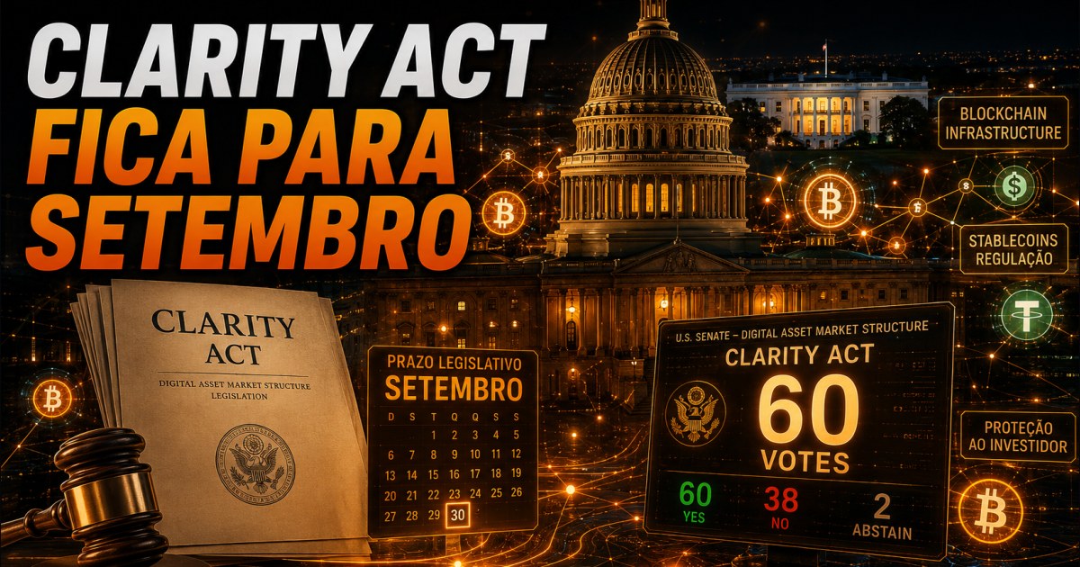 CLARITY Act fica para setembro e Senado dos EUA terá teste de 60 votos