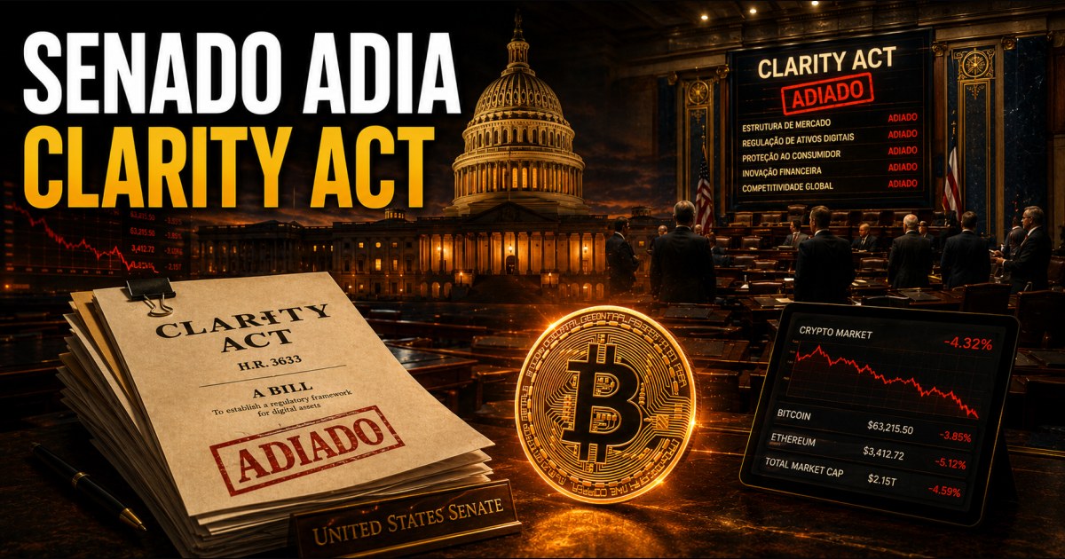CLARITY Act perde força no Senado dos EUA e chances de aprovação em 2026 caem para 13%