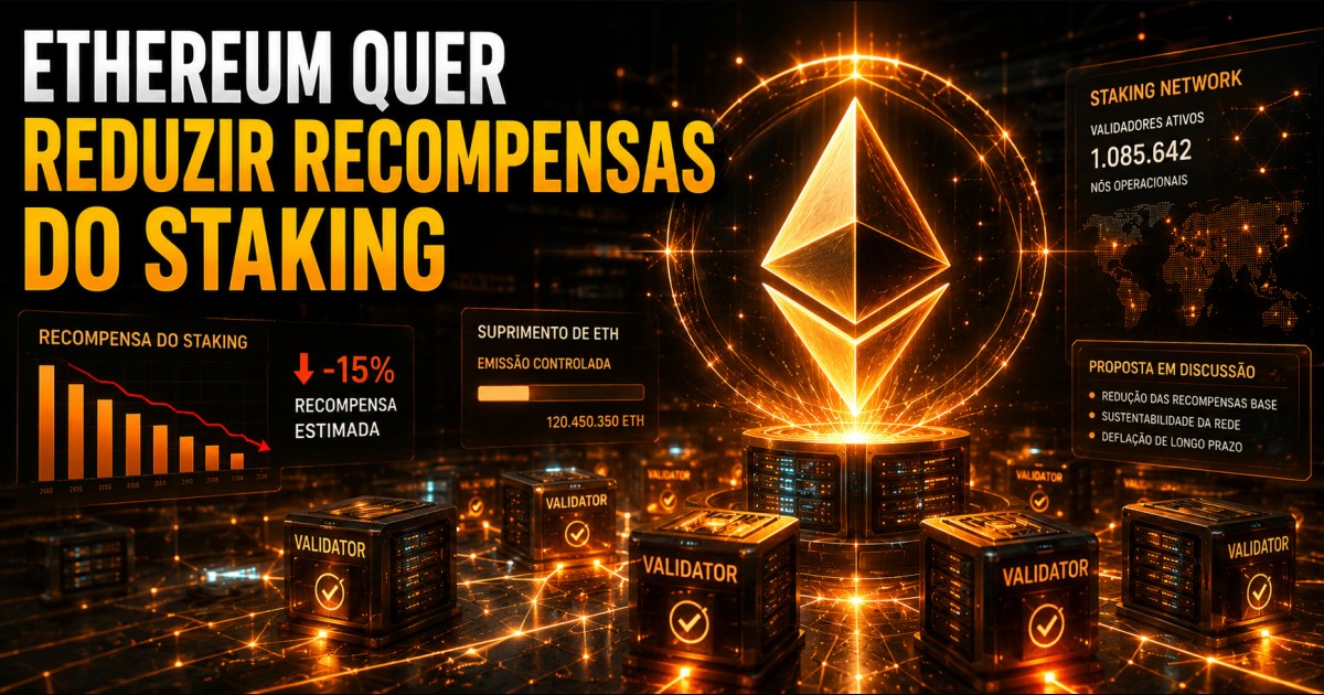 Ethereum propõe reduzir recompensas do staking para conter inflação do ETH