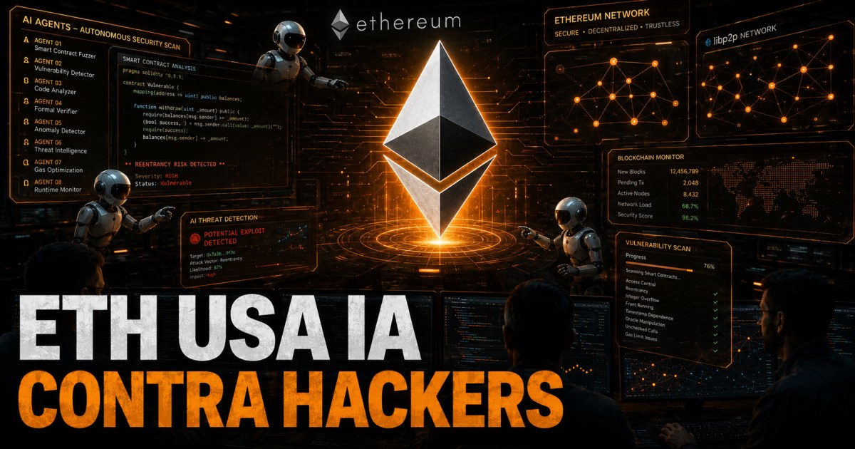 Ethereum usa IA para encontrar bugs antes de hackers e reforça segurança da rede
