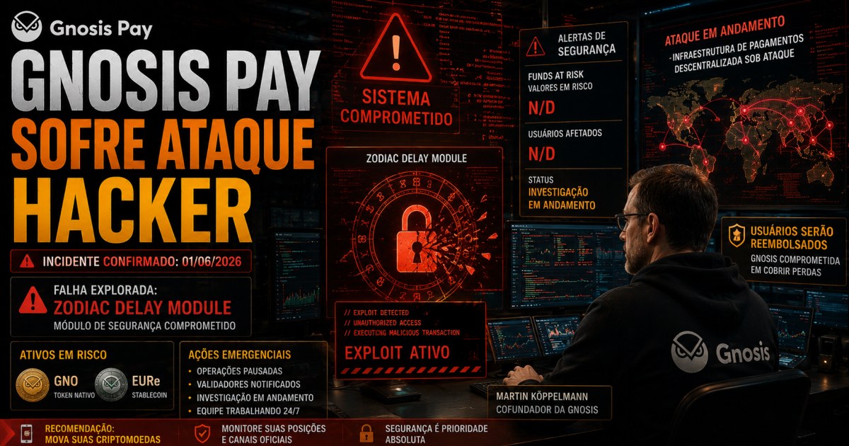 Gnosis Pay sofre ataque hacker e orienta usuários a mover fundos após falha em módulo de segurança
