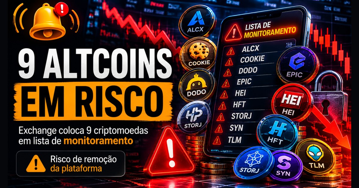 Grande exchange coloca 9 altcoins em lista de risco e aumenta temor de remoção