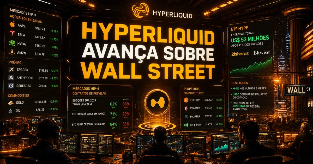 Hyperliquid avança sobre Wall Street com mercados pré-IPO e previsão, diz FalconX