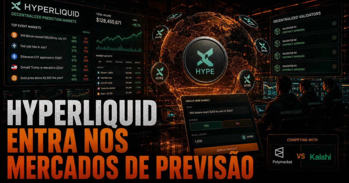 Hyperliquid prepara mercados de previsão descentralizados para disputar espaço com Polymarket