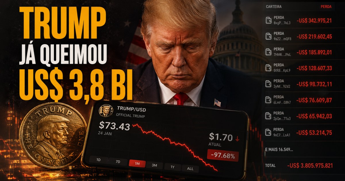 Memecoin de Trump já queimou US$ 3,8 bi de quase 1 milhão de carteiras, diz Nansen