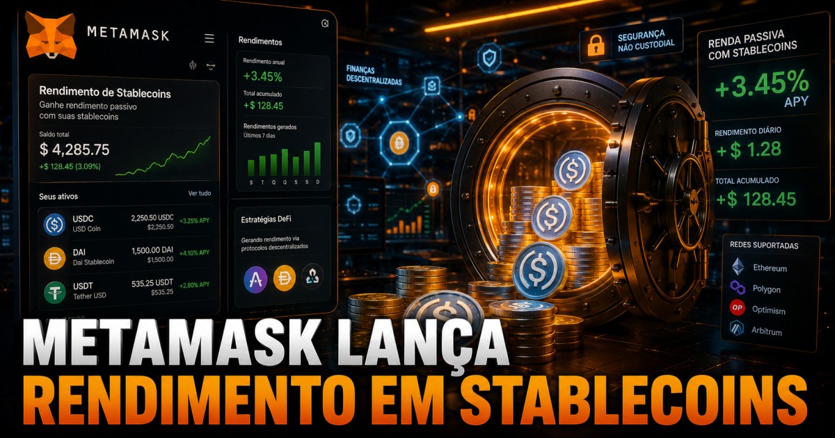 MetaMask lança conta com rendimento em stablecoins e amplia opções de renda no DeFi