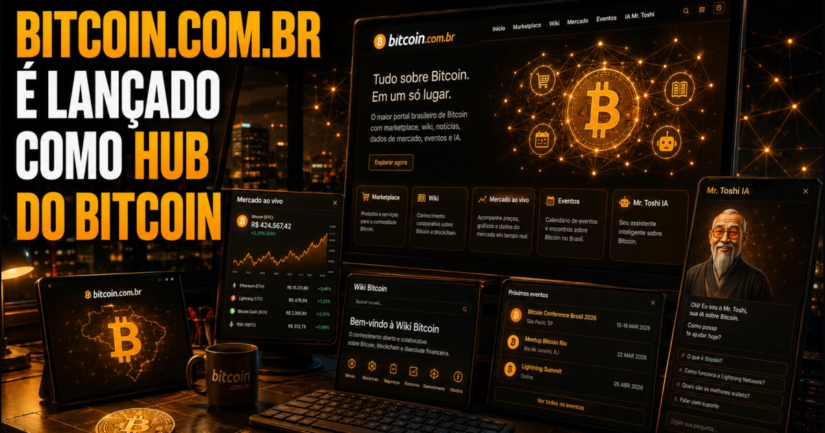 OranjeBTC lança Bitcoin.com.br para reunir educação, mercado e serviços sobre Bitcoin