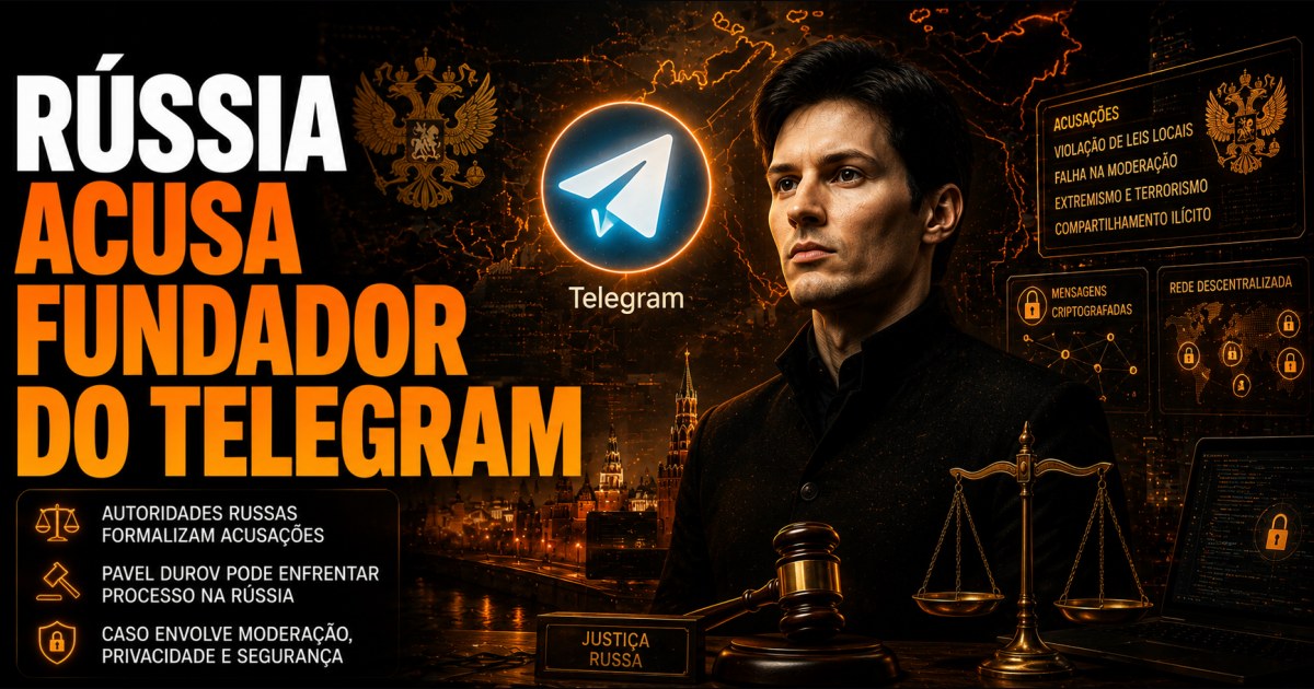 Rússia acusa fundador do Telegram de facilitar terrorismo e amplia pressão sobre aplicativo