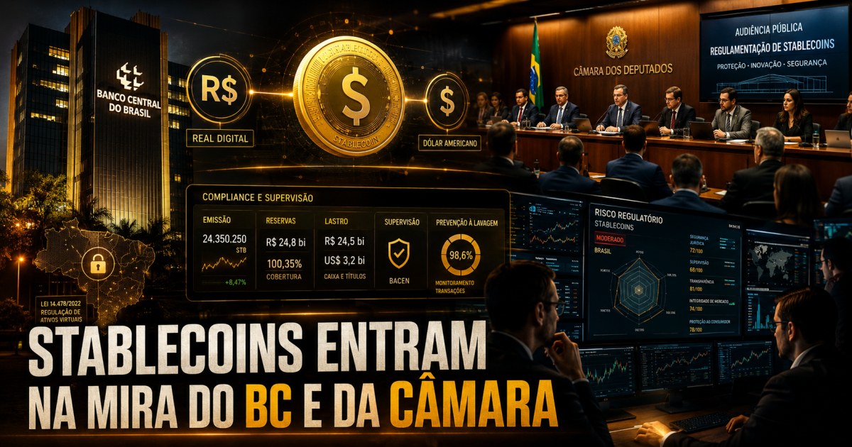 Stablecoins no Brasil: Câmara chama BC e Receita para debater PL 4.308/2024