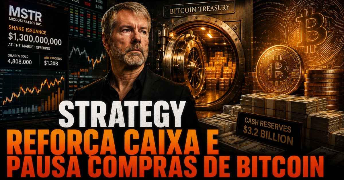 Strategy levanta R$ 1,34 bilhão, reforça caixa e completa mais uma semana sem comprar Bitcoin