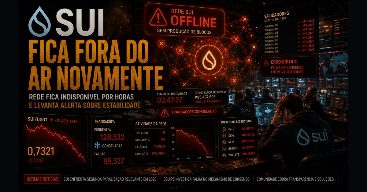 Sui fica fora do ar pela segunda vez em 2026 e levanta alerta sobre estabilidade da rede
