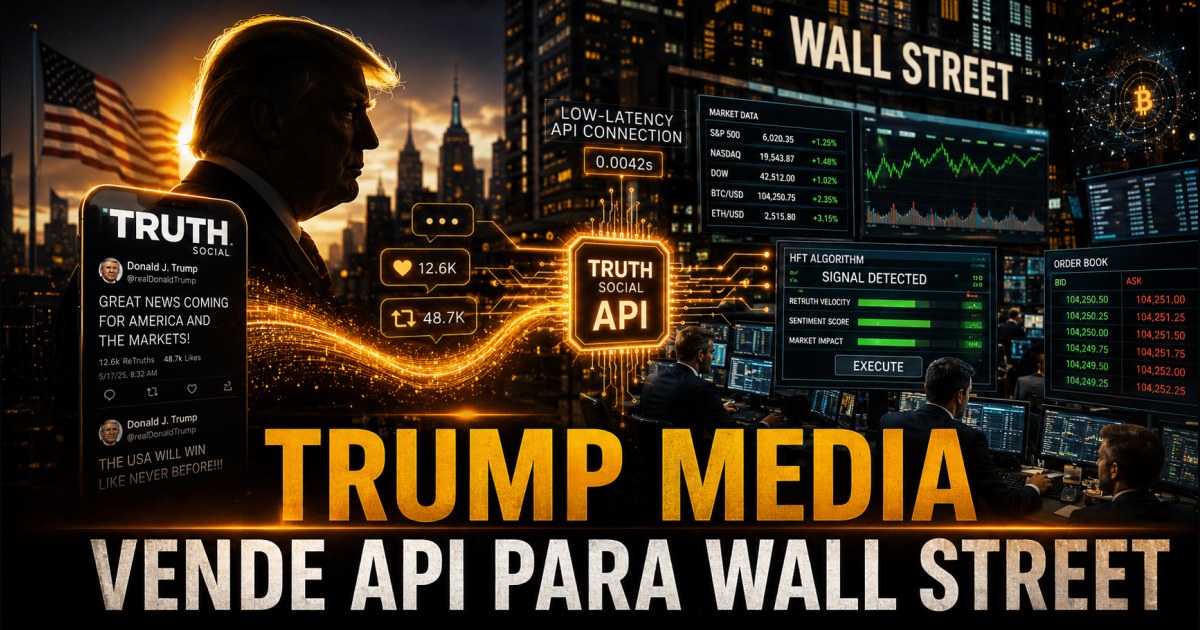Trump Media venderá API em tempo real da Truth Social para traders de Wall Street