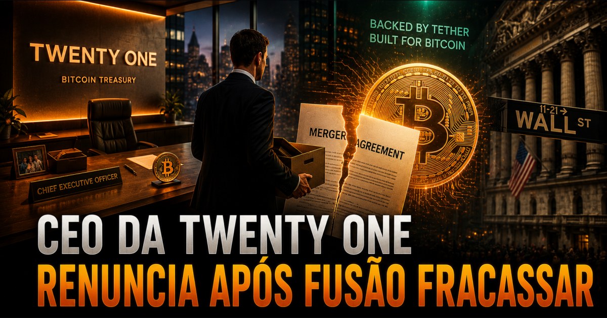 Twenty One troca CEO após Tether abandonar plano bilionário de fusão com empresas de Bitcoin