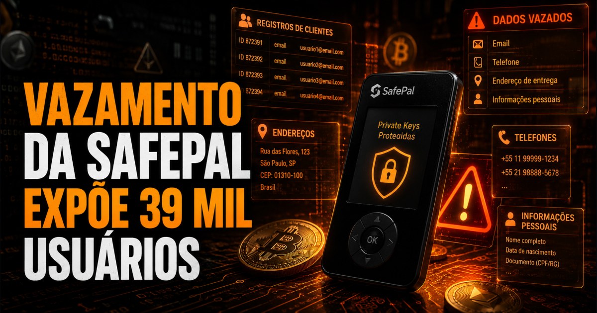 Vazamento da SafePal expõe dados de 39.798 usuários e aumenta risco de ataques contra investidores de cripto